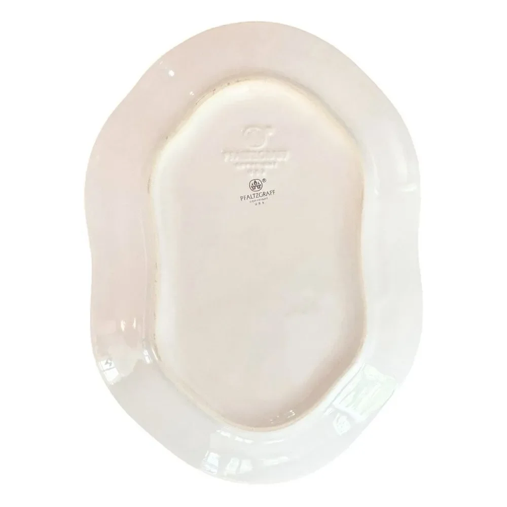 Pfaltzgraff Santa Claus Shaped Red Green Festive Christmas Serving Plate.